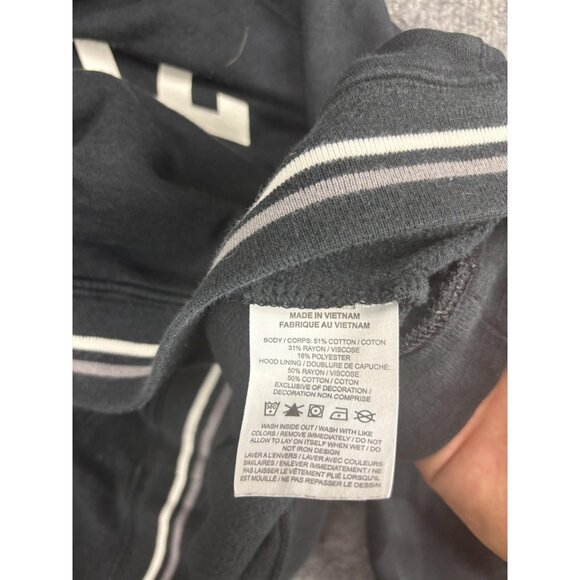Nike Hoodie Sweatshirt Womens Medium Black Spell Out Swoosh Kangaroo Pocket - Picture 5 of 6